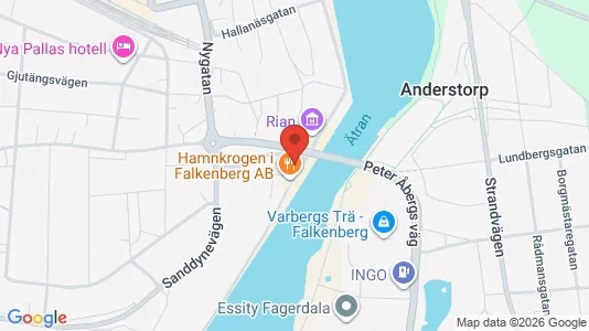Kontorslokaler att hyra i Falkenberg - kort over placeringen