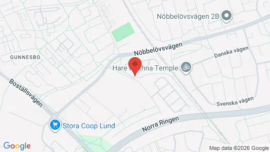 Kontorslokaler att hyra i Lund - kort over placeringen
