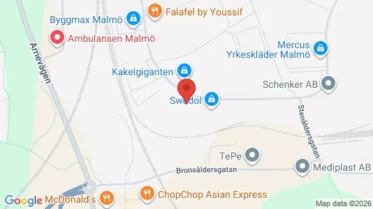 Industrilokaler att hyra i Fosie - kort over placeringen