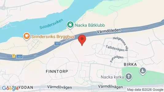 Industrilokaler att hyra i Nacka - kort over placeringen