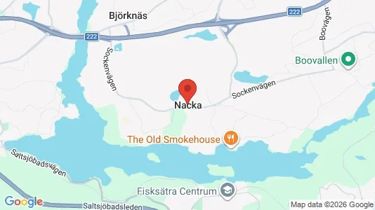 Kontorslokaler att hyra i Nacka - kort over placeringen