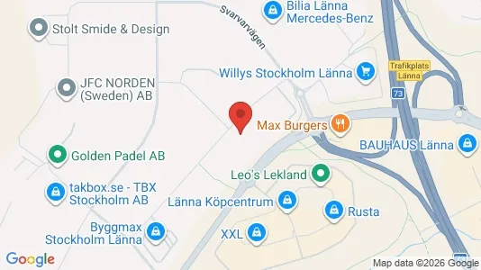 Kontorslokaler att hyra i Huddinge - kort over placeringen