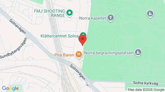 Kontorslokaler att hyra i Solna - kort over placeringen