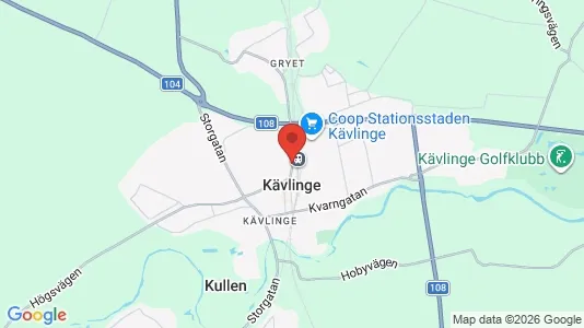 Kontorslokaler att hyra i Kävlinge - kort over placeringen