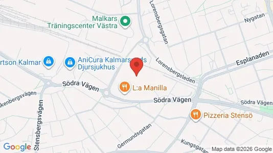 Kontorslokaler att hyra i Kalmar - kort over placeringen