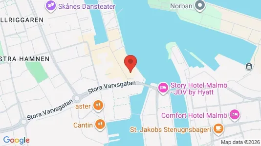 Kontorslokaler att hyra i Malmö Centrum - kort over placeringen