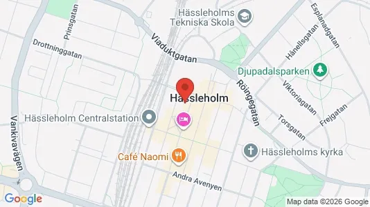 Kontorslokaler att hyra i Hässleholm - kort over placeringen