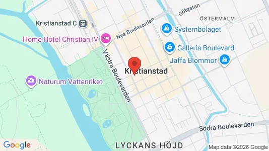 Kontorslokaler att hyra i Kristianstad - kort over placeringen