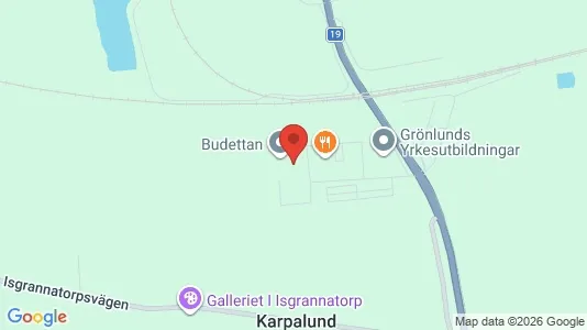 Kontorslokaler att hyra i Kristianstad - kort over placeringen