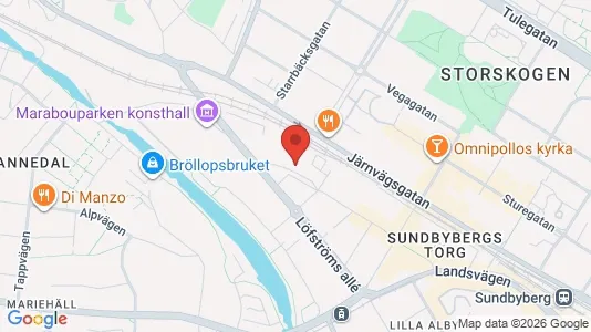 Kontorslokaler att hyra i Sundbyberg - kort over placeringen