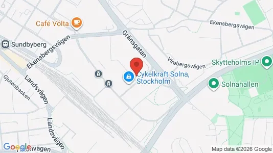 Kontorslokaler att hyra i Solna - kort over placeringen