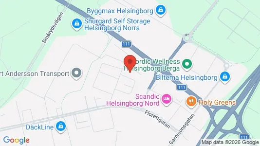 Kontorslokaler att hyra i Helsingborg - kort over placeringen