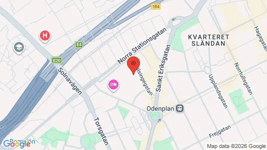 Kontorslokaler att hyra i Vasastan - kort over placeringen