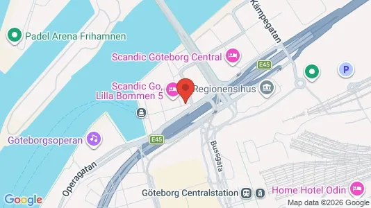 Kontorslokaler att hyra i Göteborg Centrum - kort over placeringen