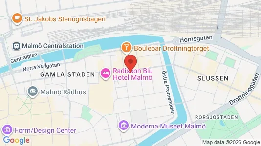 Kontorslokaler att hyra i Malmö Centrum - kort over placeringen
