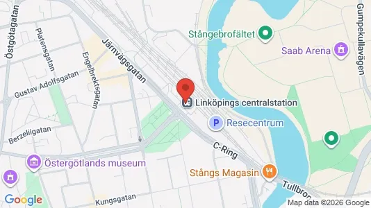 Kontorslokaler att hyra i Linköping - kort over placeringen