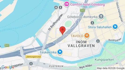 Kontorslokaler att hyra i Göteborg Centrum - kort over placeringen