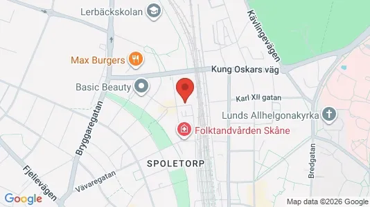 Kontorslokaler att hyra i Lund - kort over placeringen