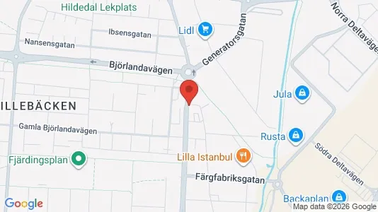 Kontorslokaler att hyra i Lundby - kort over placeringen
