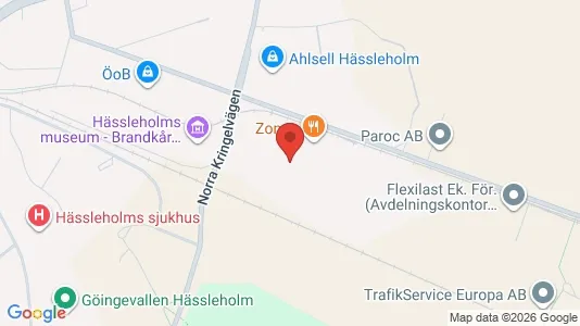 Kontorslokaler att hyra i Hässleholm - kort over placeringen
