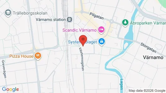 Kontorslokaler att hyra i Värnamo - kort over placeringen