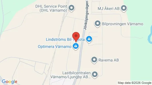 Kontorslokaler att hyra i Värnamo - kort over placeringen