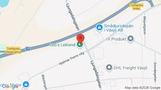 Kontorslokaler att hyra i Växjö - kort over placeringen