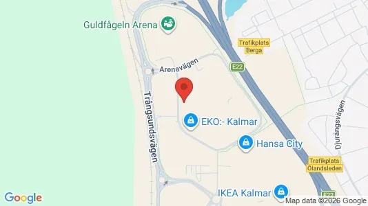 Kontorslokaler att hyra i Kalmar - kort over placeringen