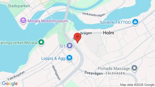 Kontorslokaler att hyra i Motala - kort over placeringen