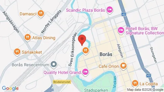 Kontorslokaler att hyra i Borås - kort over placeringen