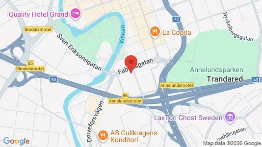 Kontorslokaler att hyra i Borås - kort over placeringen