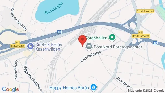 Kontorslokaler att hyra i Borås - kort over placeringen
