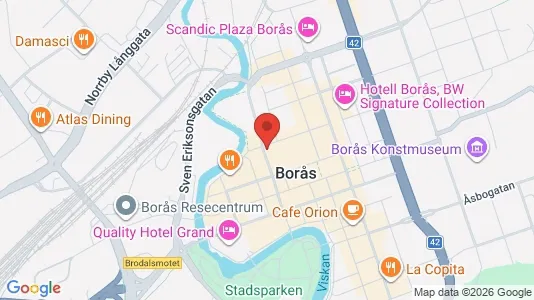 Kontorslokaler att hyra i Borås - kort over placeringen