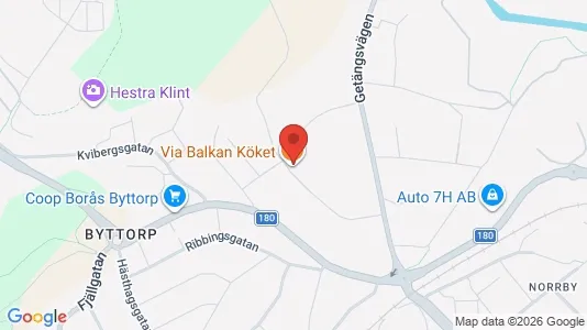 Industrilokaler att hyra i Borås - kort over placeringen