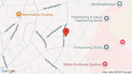 Kontorslokaler att hyra i Borås - kort over placeringen