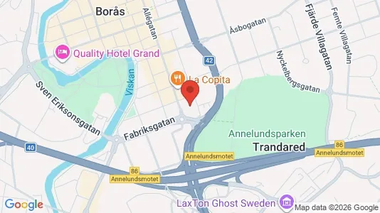 Kontorslokaler att hyra i Borås - kort over placeringen
