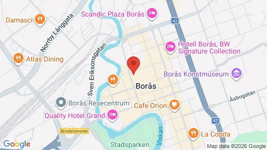 Kontorslokaler att hyra i Borås - kort over placeringen