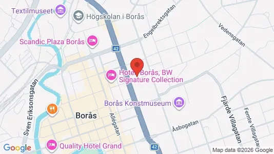 Kontorslokaler att hyra i Borås - kort over placeringen