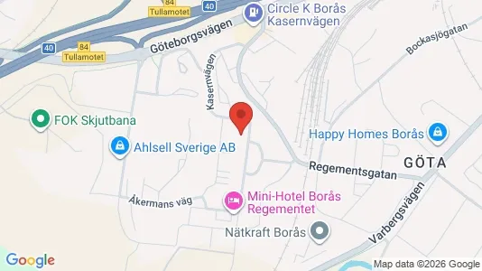 Kontorslokaler att hyra i Borås - kort over placeringen
