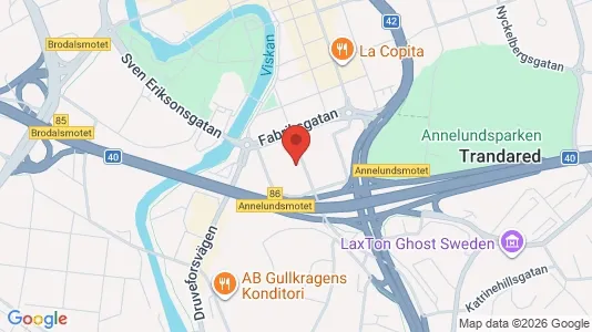 Kontorslokaler att hyra i Borås - kort over placeringen