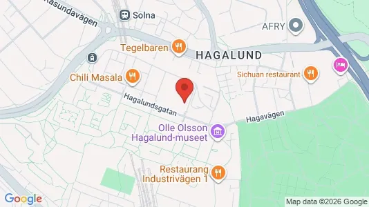 Kontorslokaler att hyra i Solna - kort over placeringen
