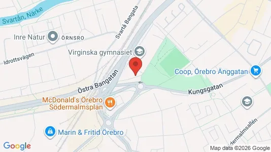 Kontorslokaler att hyra i Örebro - kort over placeringen