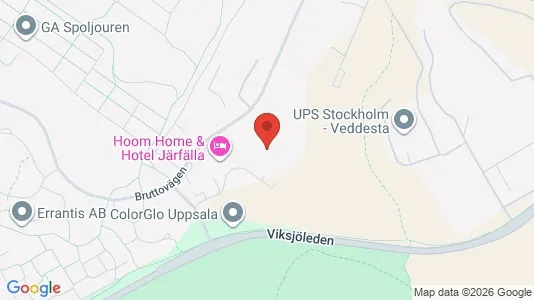 Industrilokaler att hyra i Järfälla - kort over placeringen