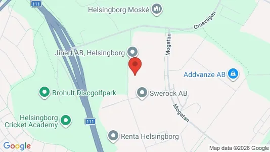 Kontorslokaler att hyra i Helsingborg - kort over placeringen
