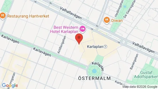 Kontorslokaler att hyra i Östermalm - kort over placeringen
