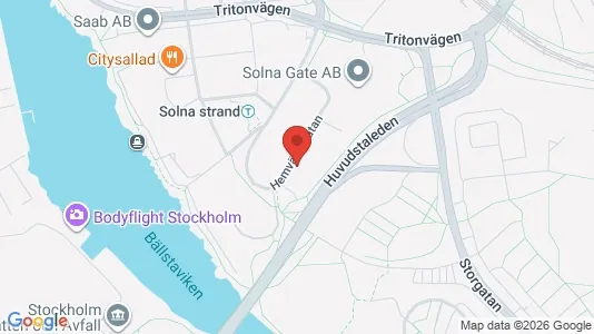 Kontorslokaler att hyra i Solna - kort over placeringen
