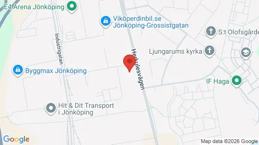Kontorslokaler att hyra i Jönköping - kort over placeringen