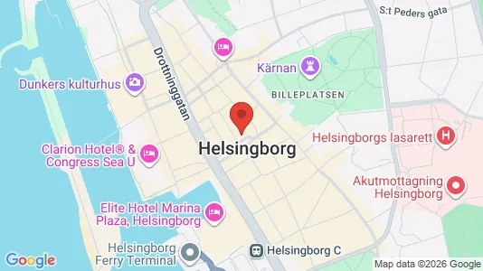 Kontorslokaler att hyra i Helsingborg - kort over placeringen