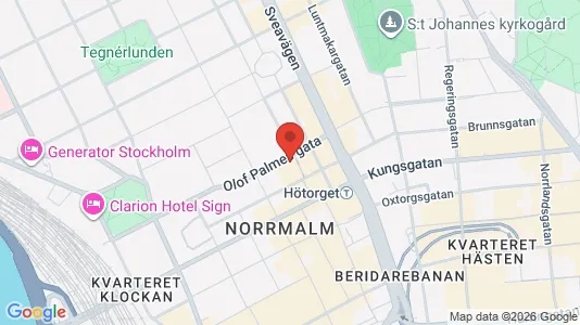 Kontorslokaler att hyra i Stockholm Innerstad - kort over placeringen
