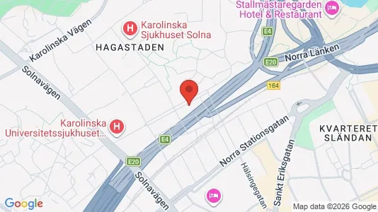 Kontorslokaler att hyra i Vasastan - kort over placeringen